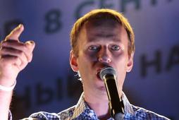Aleksiej Nawalny podczas wiecu, na którym protestowano przeciwko, zdaniem opozycji sfałszowanym, wynikom wyborów w Moskwie 
