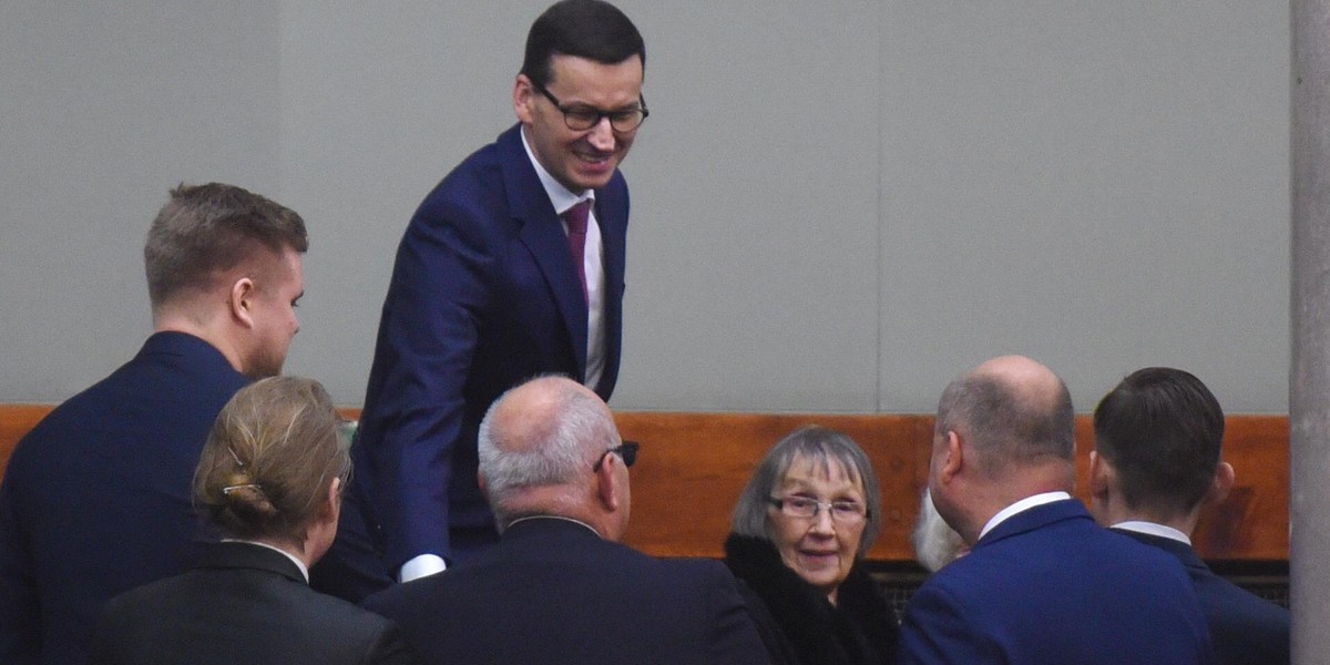 Mateusz Morawiecki z matką Jadwigą