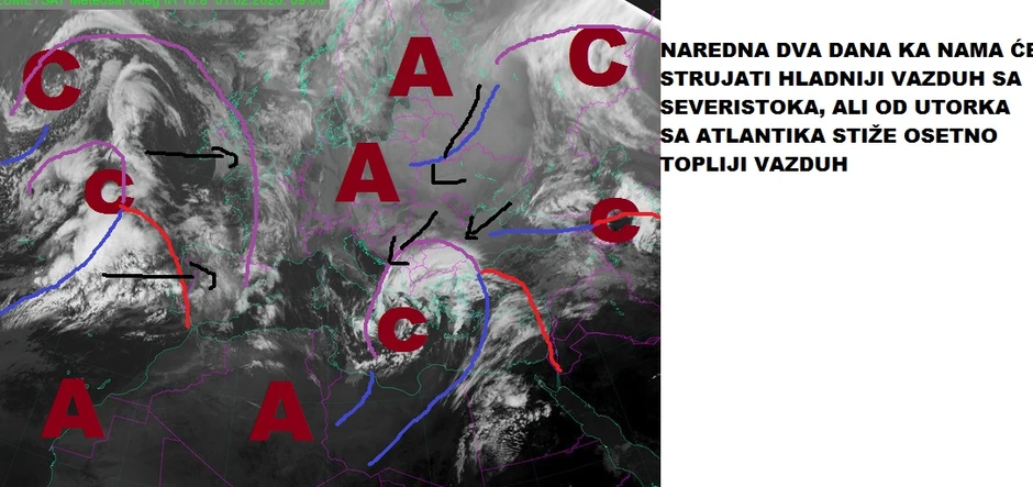 Narednih dana stiže nam hladniji vazduh
