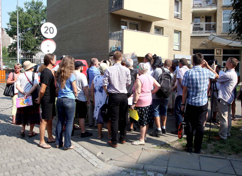 Protest mieszkańców Grzegórzek