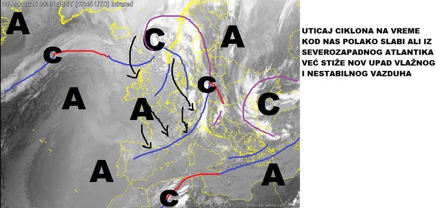 Još jedan nalet ciklona sredinom nedelje
