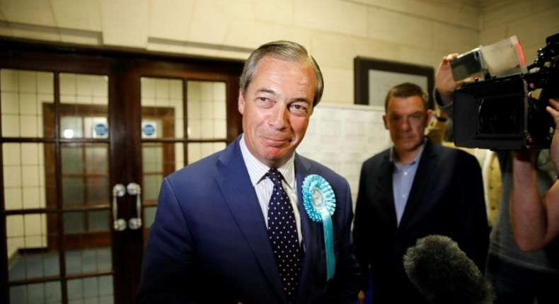 Farage predicted a big win Sunday for his Brexit Party in European Parliament elections