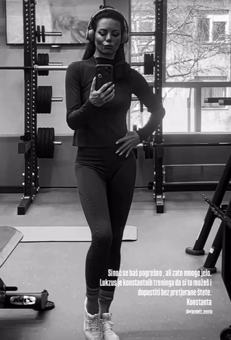 Nikolina Pišek u teretani