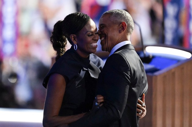 Mišel Obama sa Barakom Obamom