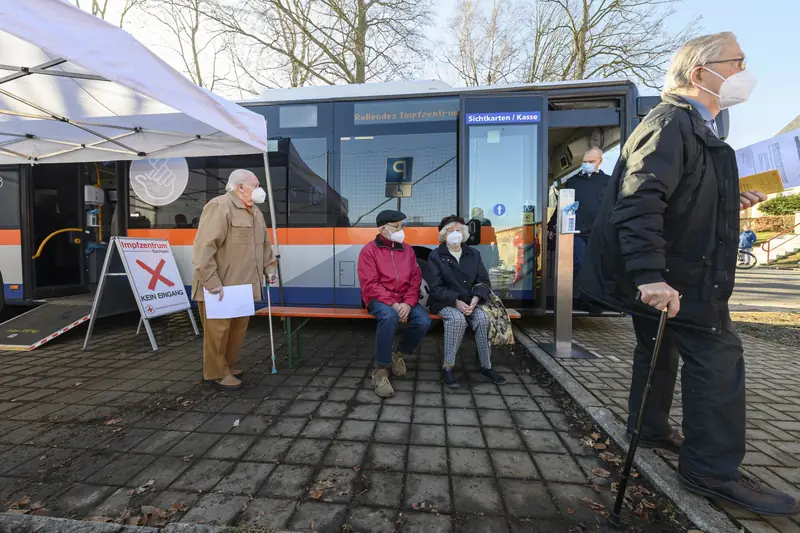 Testowy mobilny punkt szczepień w Niemczech