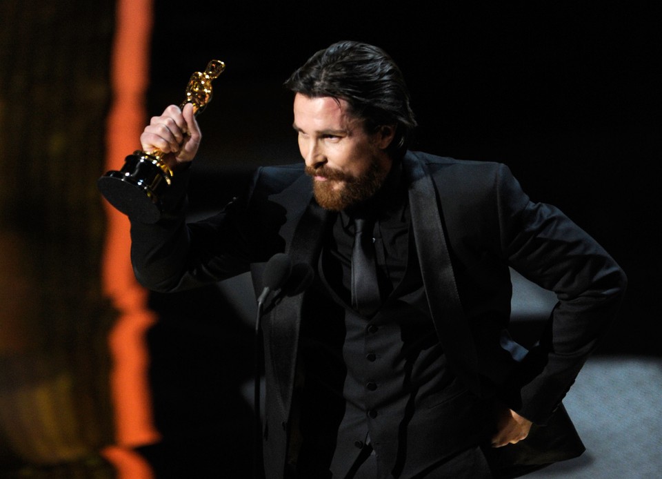 Christian Bale odbiera Oscara, 2011 r.