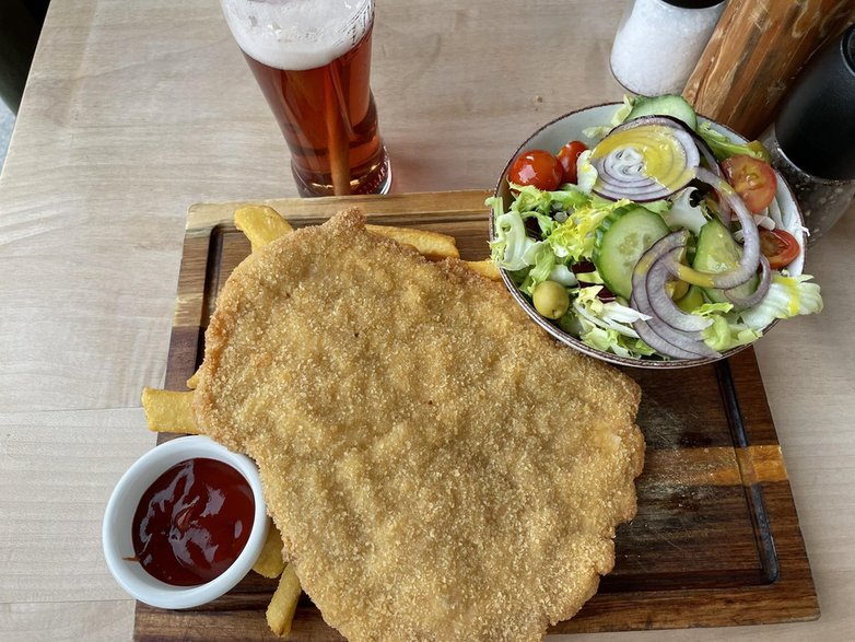 Kotlet schabowy w restauracji na Krupówkach