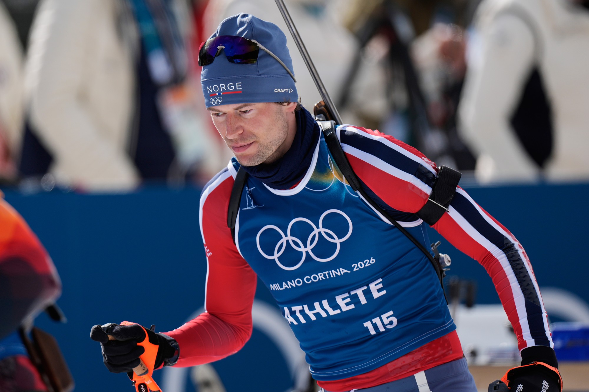 Nórsky biatlonista Sturla Holm Lægreid.