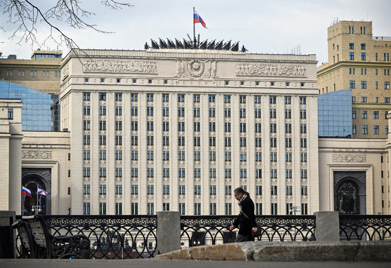 Siedziba Ministerstwa Obrony Rosji w Moskwie, 17 kwietnia 2023 r.