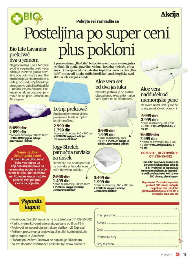 Zahvaljujući kuponima ostvarićete neverovatan popust na proizvode iz "Bio Life" asortimana
