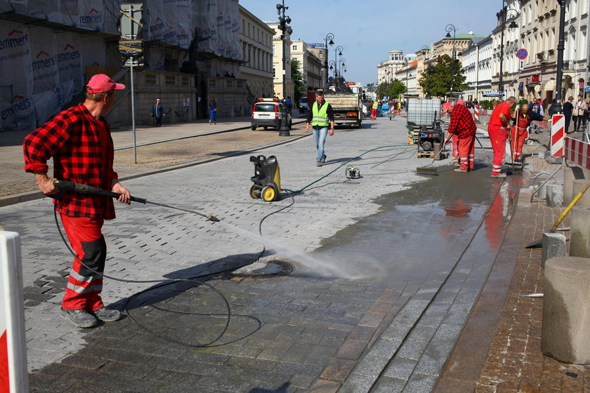 Remont na Krakowskim Przedmieściu