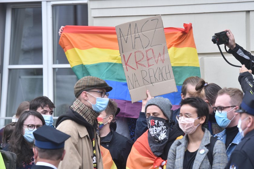 Protest studentów w Warszawie