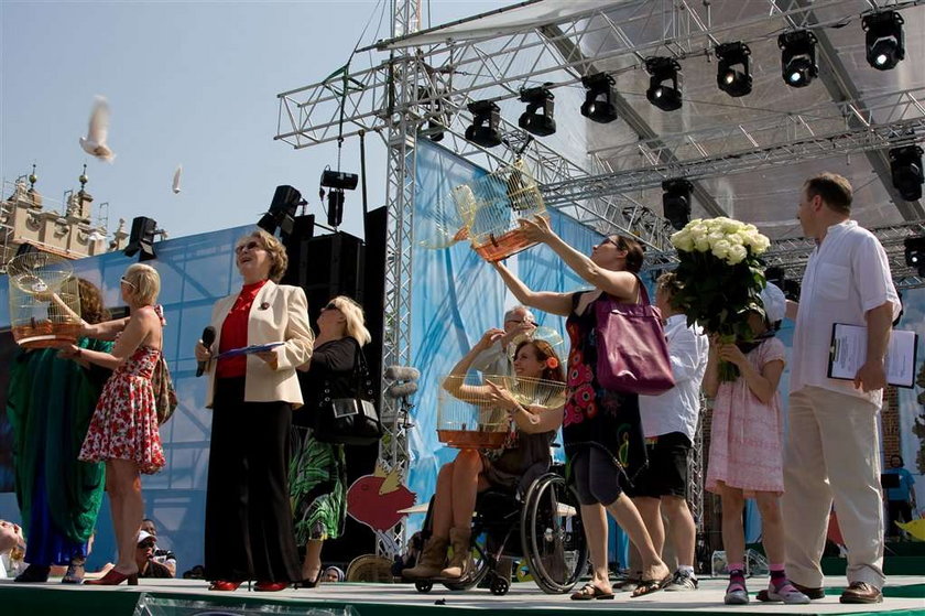 Fraszyńska z córką na festiwalu. Foto