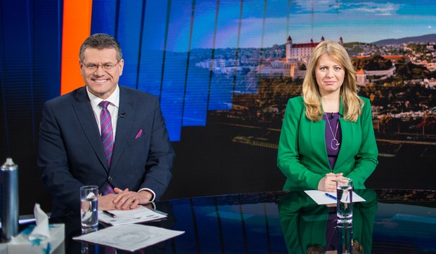 Maroš Šefčovič i Zuzana Čaputova EPA JAKUB GAVLAK