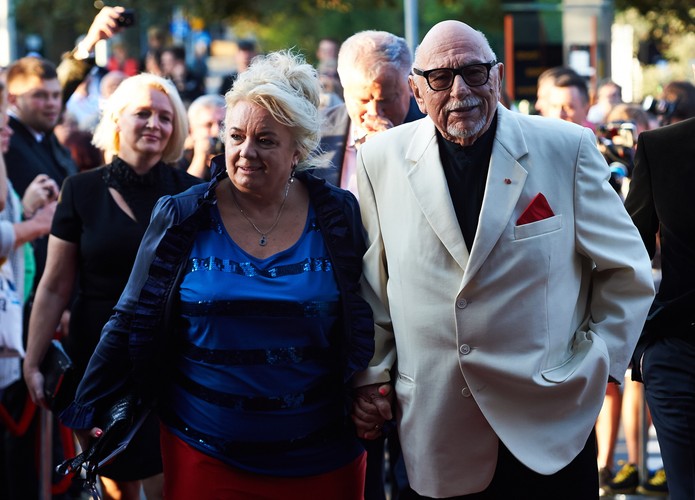 Jerzy Hoffman z żoną Jagodą Prądzyńską