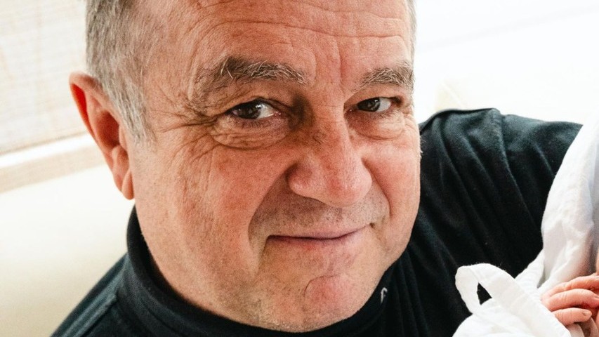 Jozef Pročko s vnúčikom. 