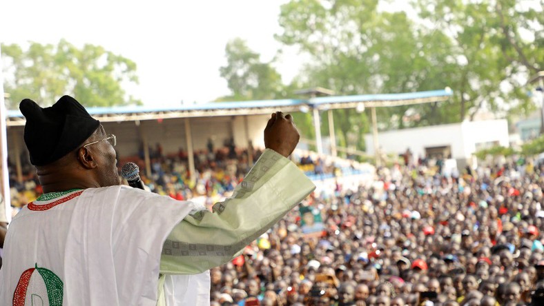 Atiku Abubakar at a campaign rally [Twitter/@atiku]