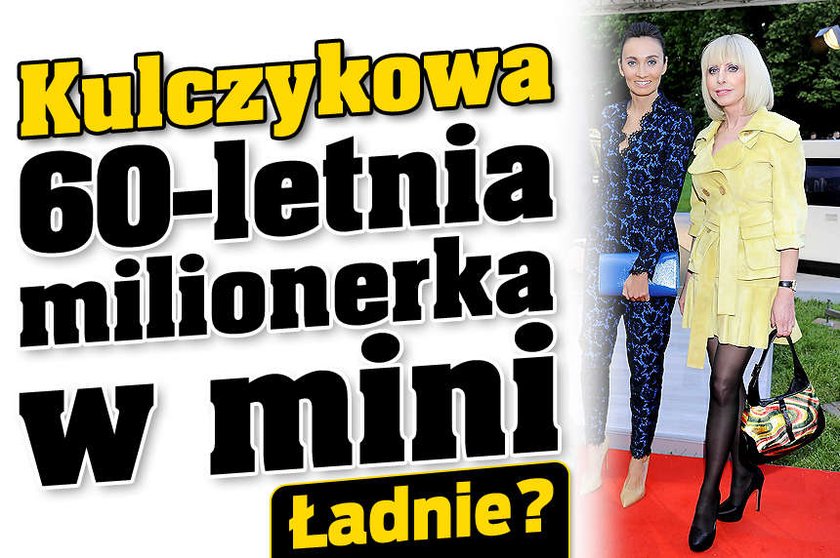 Kulczykowa 60 letnia milionerka w mini Ładnie