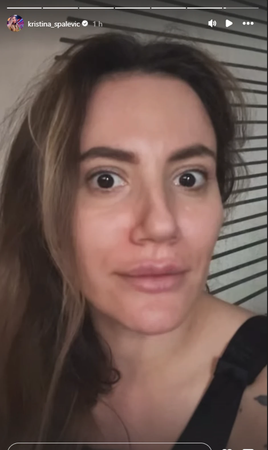 Kristina Spalević bez šminke