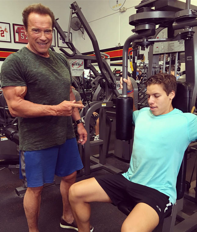 Arnold Schwarzenegger z synem Josephem