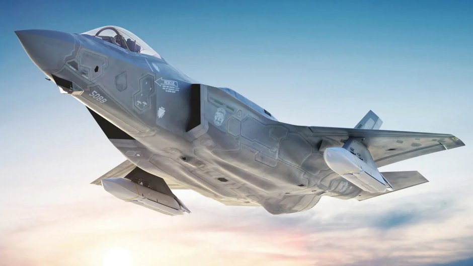 Wizualizacja F-35A z podwieszonymi pociskami manewrującymi JASSM-ER.