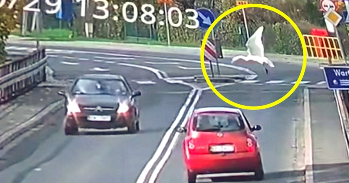 12 sekund grozy na moście nad Wartą. Wszystko nagrała kamera