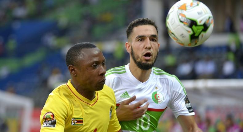 Before his accident, Zvirekwi (L) played for the national squad during the 2017 Africa Cup of Nations