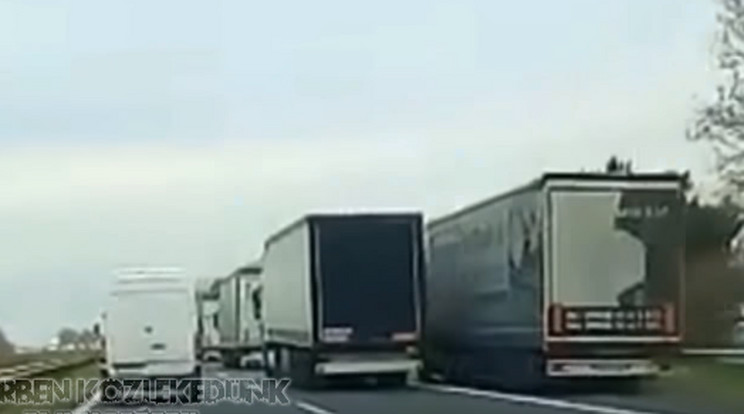 A kamionos a frászt hozta a többi sofőrre