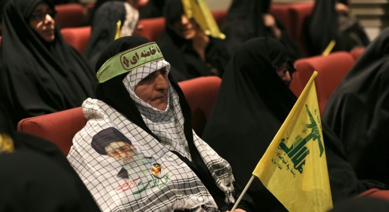 Basij militia women attend a Tehran press conference where a Revolutionary Guards commander warned that Iran will severely punish mercenaries arrested over a recent wave of street violence