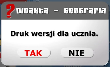 Jeśli dysponujemy drukarką, możemy skorzystać z opcji wydruku arkusza testowego (dla uczniów) lub wydruku klucza z odpowiedziami (wersja dla nauczyciela)