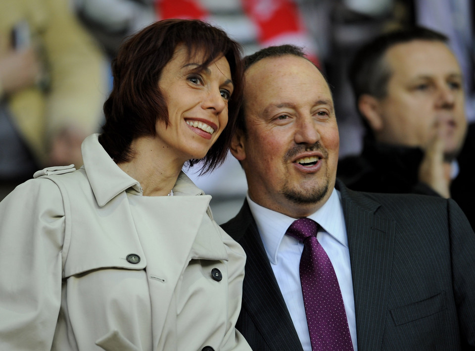 Rafael Benitez, trener Realu Madryt, z żoną Montse