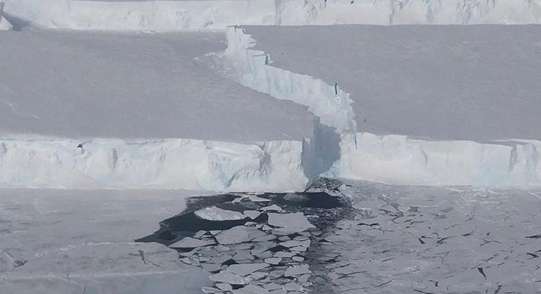 calving glacier