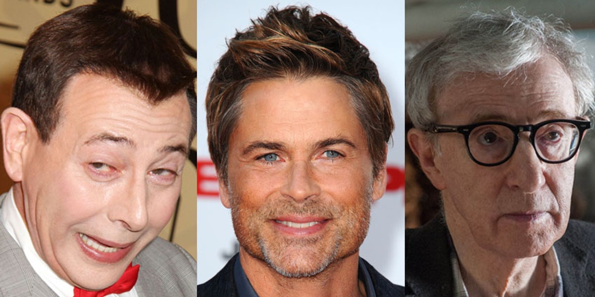 Paul Reubens, Rob Lowe, Woody Allen