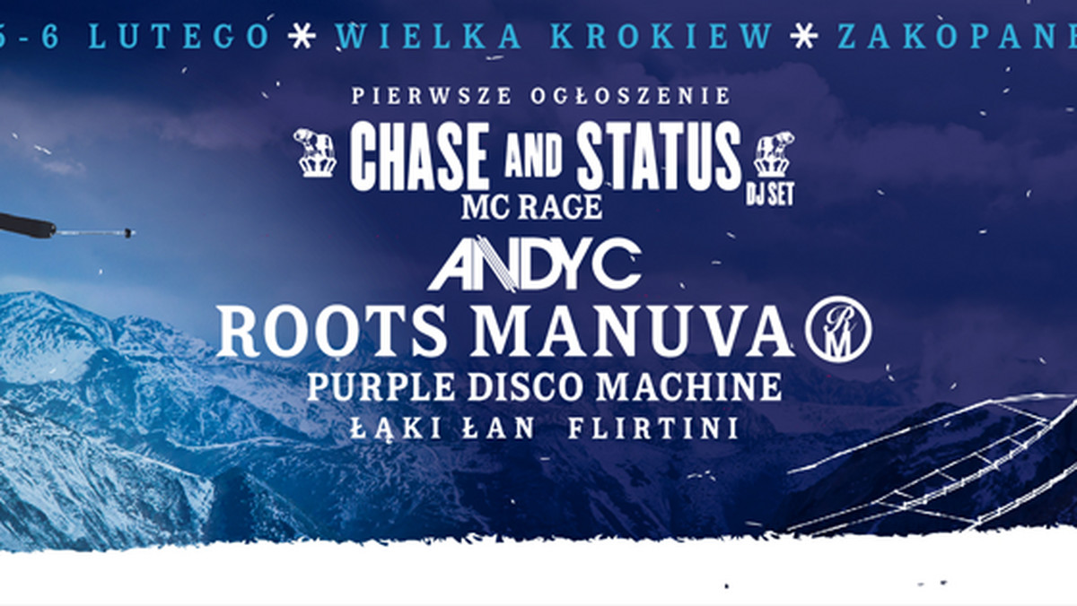 Już 5 i 6 lutego gwiazdy światowej muzyki i sportów ekstremalnych spotkają się na scenerii festiwalu Snowfest na Wielkiej Krokwi z Zakopanem. Roots Manuva, Chase and Status, Andy C, Purple Disco Machine to pierwsi ogłoszeni artyści trzeciej edycji zimowej imprezy roku. Wspierać ich będą Łąki Łan i Flirtini. Kolejnych wykonawców poznamy na Gwiazdkę, przed 18 grudnia.