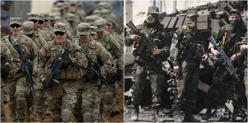 Pozor: Vojska SAD i vojska Rusije