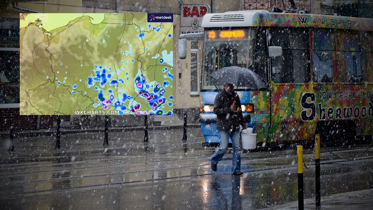 Szybko nie uwolnimy się od arktycznego zimna. Nadchodzą kolejne fale deszczu ze śniegiem [POGODA]