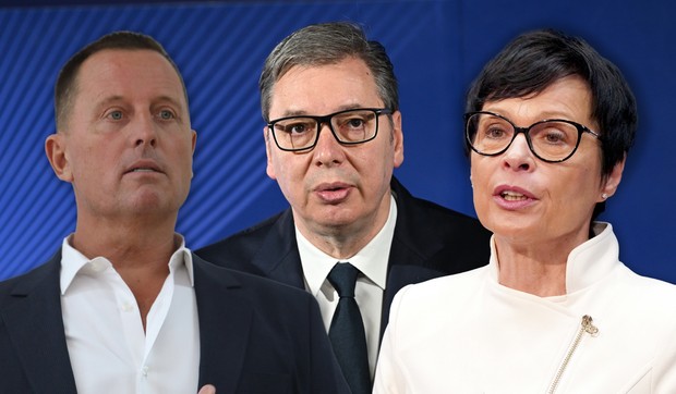 Ričard Grenel Marta Kos i Aleksandar Vučić