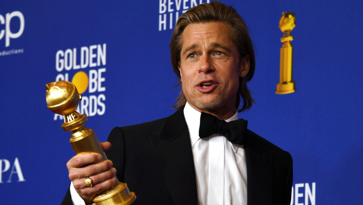 Złote Globy 2020: Brad Pitt z nagrodą za "Pewnego razu... w Hollywood". Żart z DiCaprio