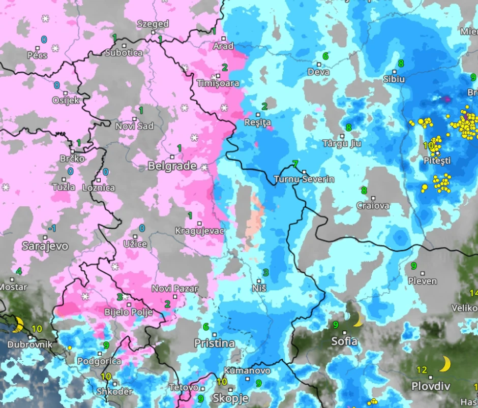 Sneg u Srbiji u 21 sat