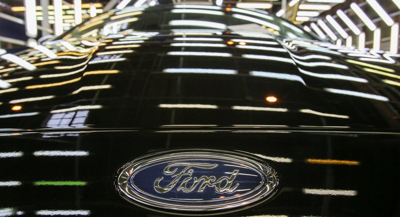 FILE PHOTO: A finished Ford Focus is seen at a Ford Sollers, U.S. carmaker Ford's joint venture with Russian partners, factory in Vsevolozhsk, Leningrad region, Russia July 7, 2015.  REUTERS/Igor Russak