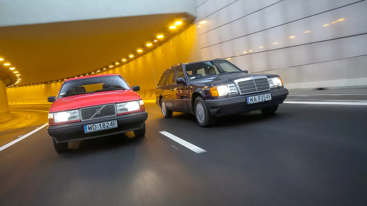 Mercedes S124 i Volvo 740 kombi