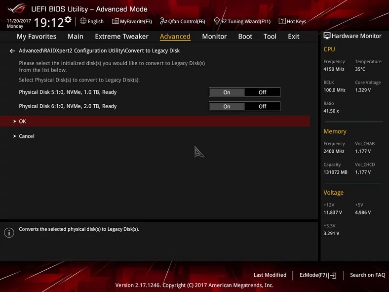 AMD NVMe RAID0 – konfiguracja (kliknij, żeby powiększyć)