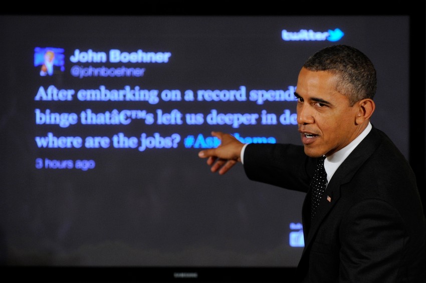 Barak Obama na Tviter taun holu 