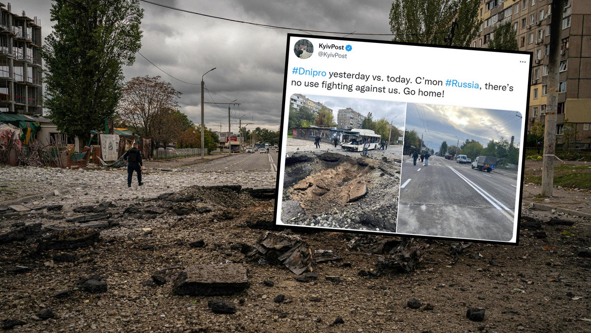 Pokrzepiające zdjęcie z Ukrainy. "Niech się tym udławią, dranie" (Screen: Twitter/KyivPost)