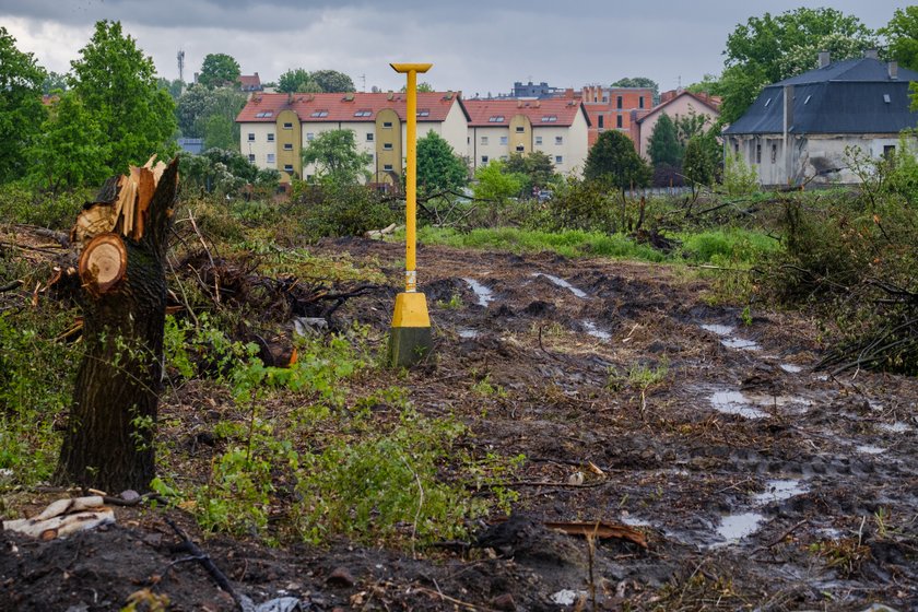 Przy ul. Zbożowej trwa wytyczanie terenu pod budowę