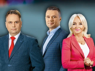 Od lewej: prof. Piotr Zielonka, Marcin Grzymkowski, Beata Mońka.