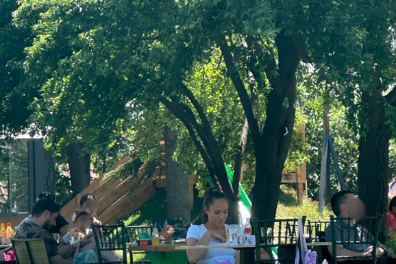 MARKA NI NA VIDIKU Luna Đogani sama u parkiću sa decom: Zamišljeno gleda u telefon, kosu vezala u rep, a lice bez šminke (VIDEO)
