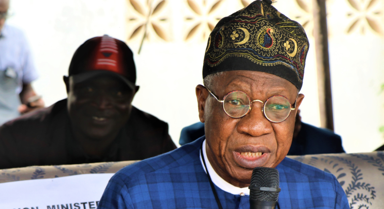 Minister for Information and Culture, Lai Mohammed says no amount of calls for resignation will stop President Muhammadu Buhari from serving out his term. (Ministry of Information)