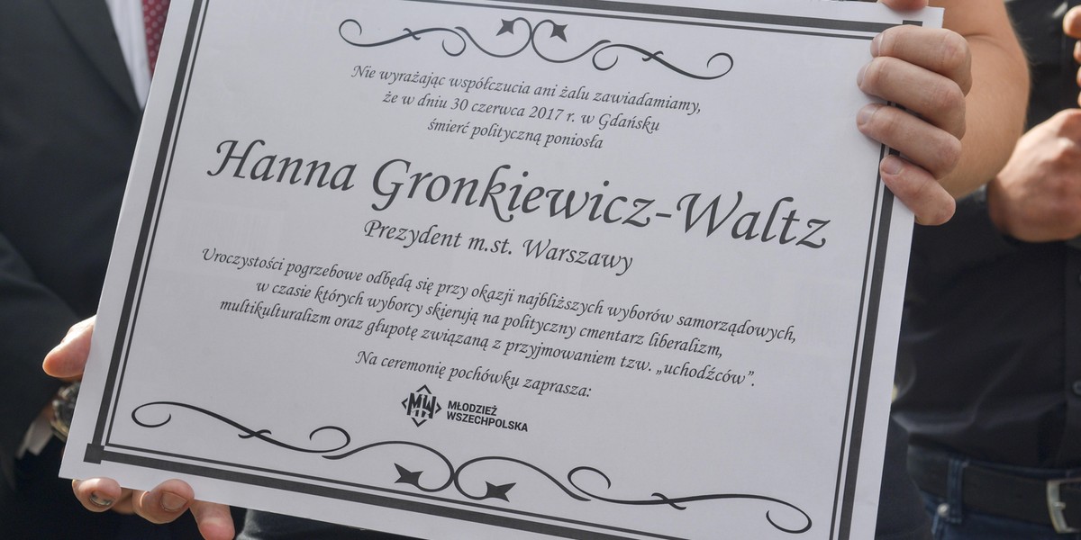 Prokuratura w Gdańsku prowadzi śledztwo w sprawie "aktów zgonu politycznego"