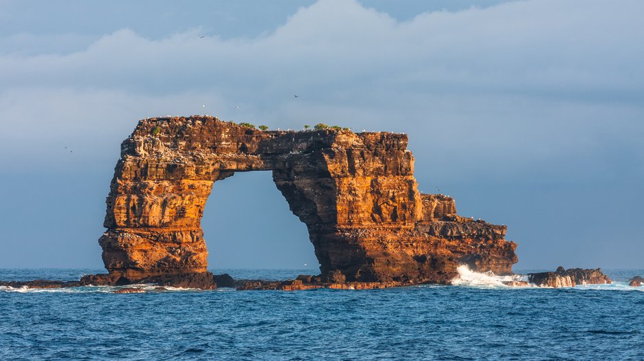 Skała Łuk Darwina na Galapagos przed katastrofą